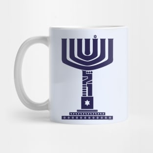 menorah Blue Mug